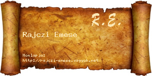 Rajczi Emese névjegykártya
